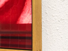 Shadow frame with Diasec 10x40mm oak profile with 5mm gap